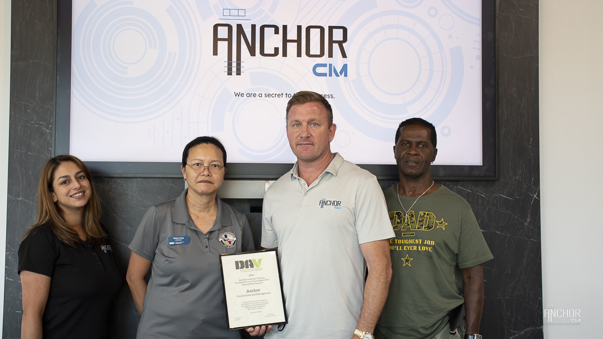 Disabled American Veterans Award - Anchor Construction